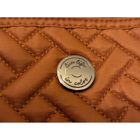 Lug Pirouette Crossbody Bag In Amber Brown With Quilted Design Adjustable Strap - Picture 3 of 8